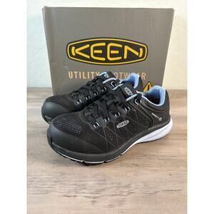 Keen Utility Womens Vista Energy ESD Work Shoes Black Lace Up Low Top 7 Sneakers